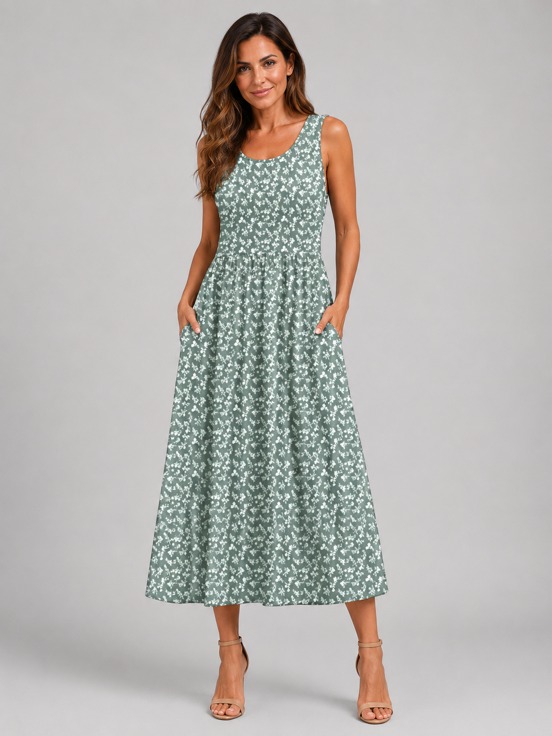 Franziska | Boho Midi-Kleid mit Neckholder