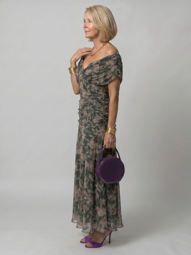 Silke | Off-shoulder midi-jurk