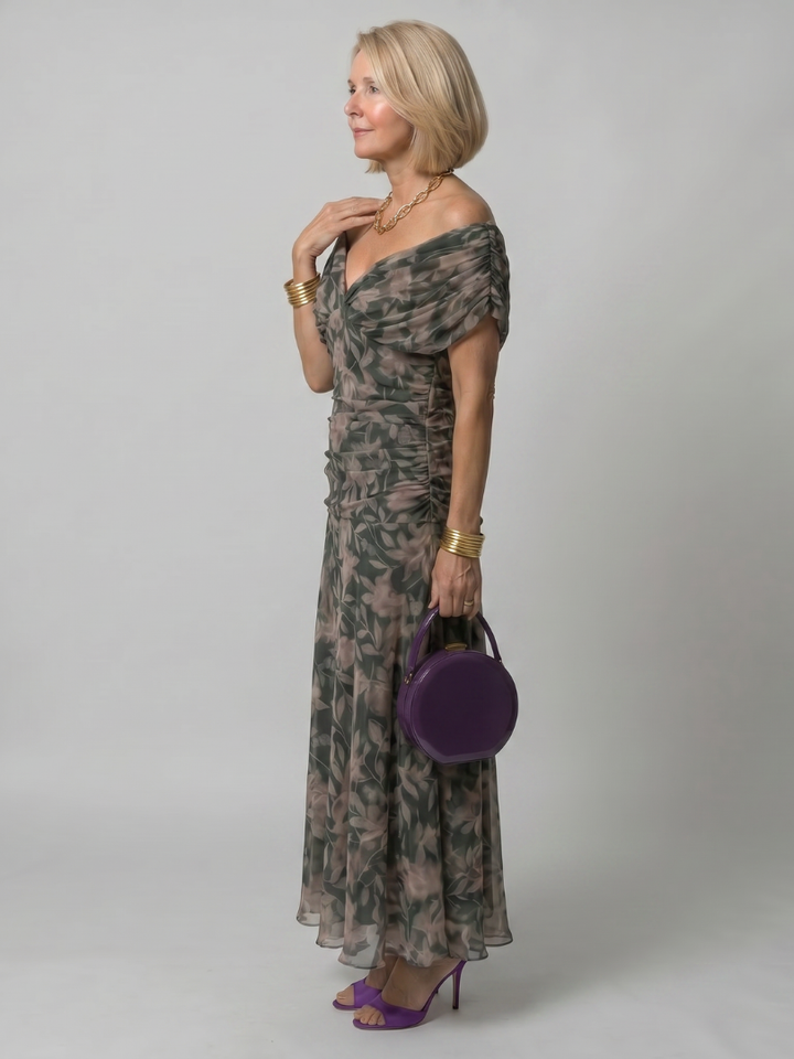 Silke | Off-shoulder midi-jurk