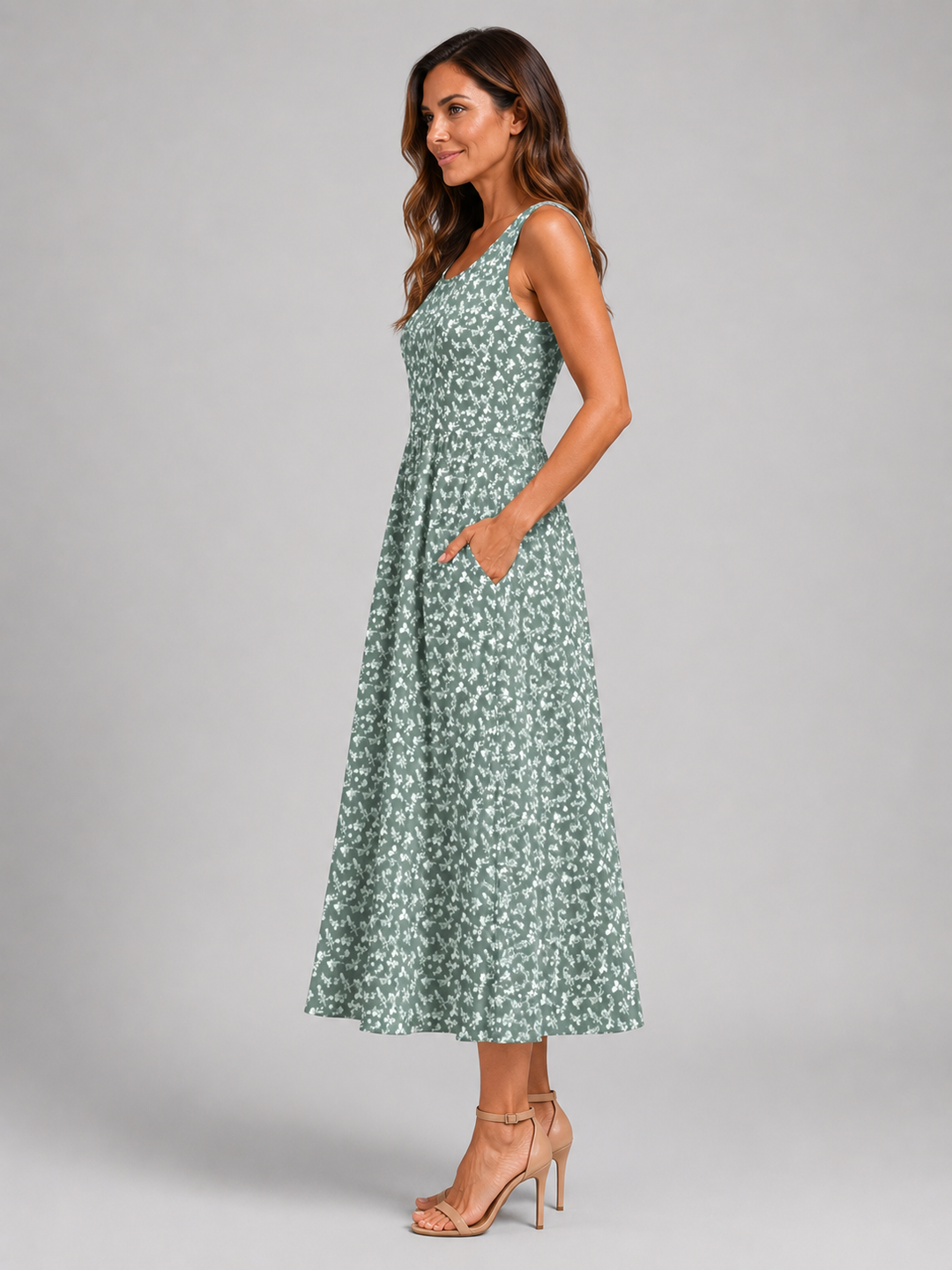 Franziska | Boho Midi-Kleid mit Neckholder