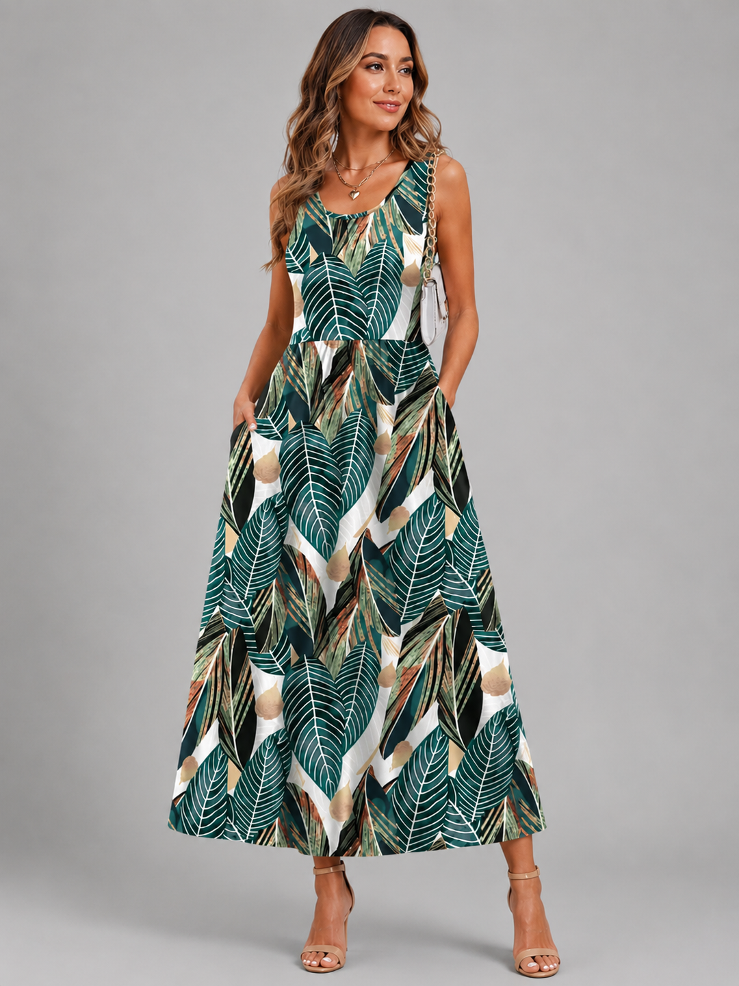 Franziska | Boho Midi-Kleid mit Neckholder