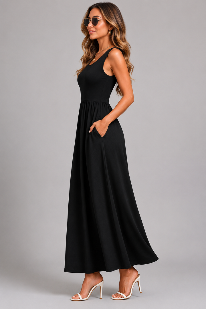 Franziska | Boho Midi-Kleid mit Neckholder