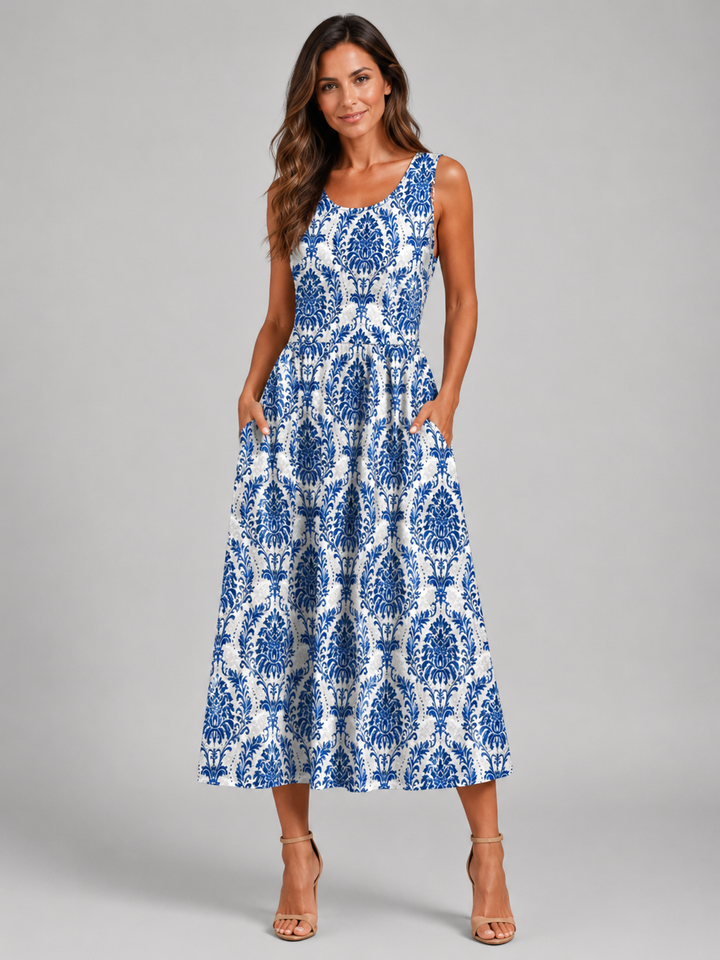 Franziska | Boho Midi-Kleid mit Neckholder