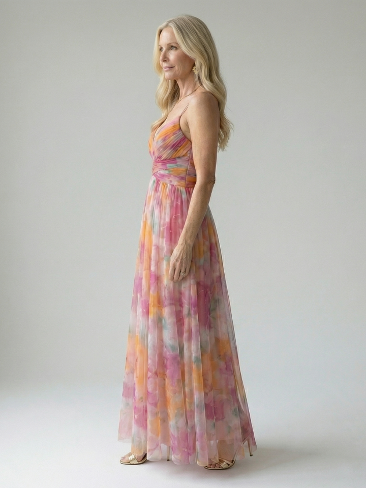 Charlotte | Zachte wikkelmaxijurk