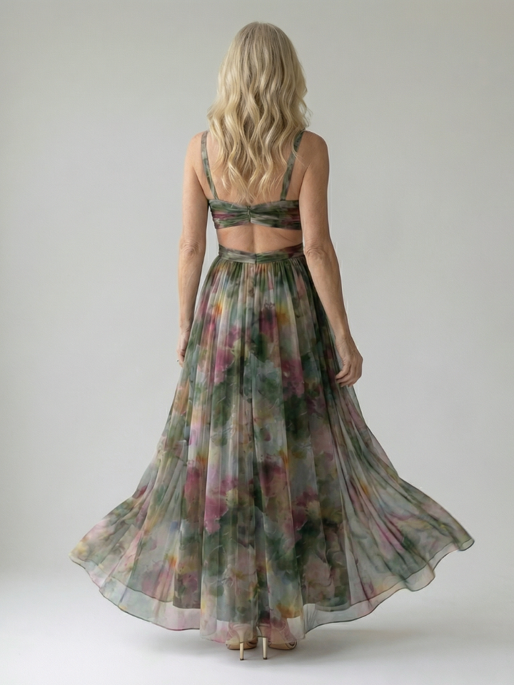 Charlotte | Zachte wikkelmaxijurk