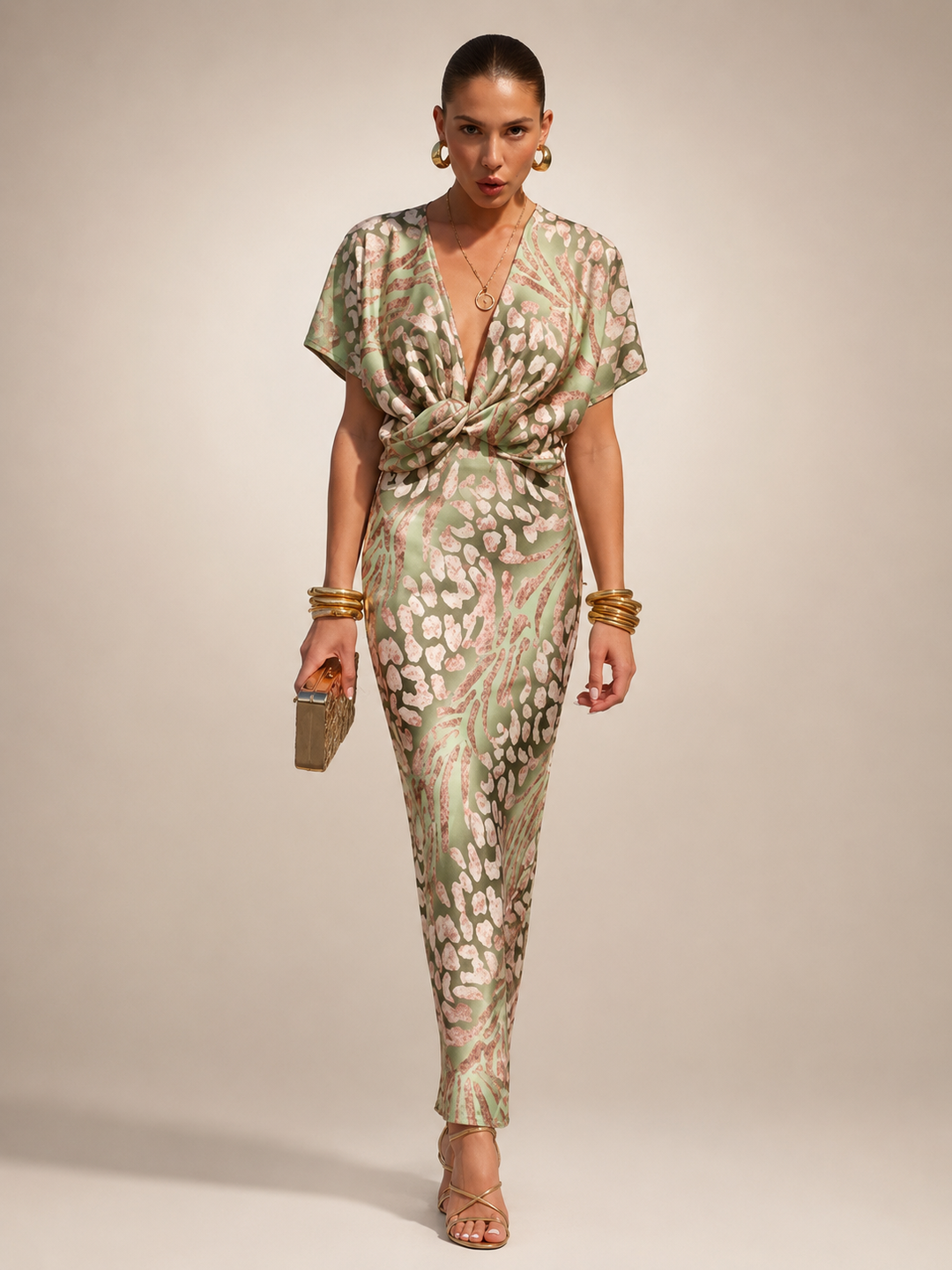 Stella | Maxikleid mit abstraktem Muster