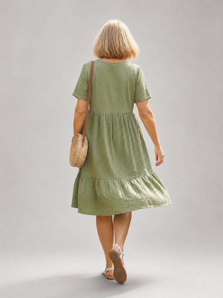 Delphinia | Geweven midi-jurk