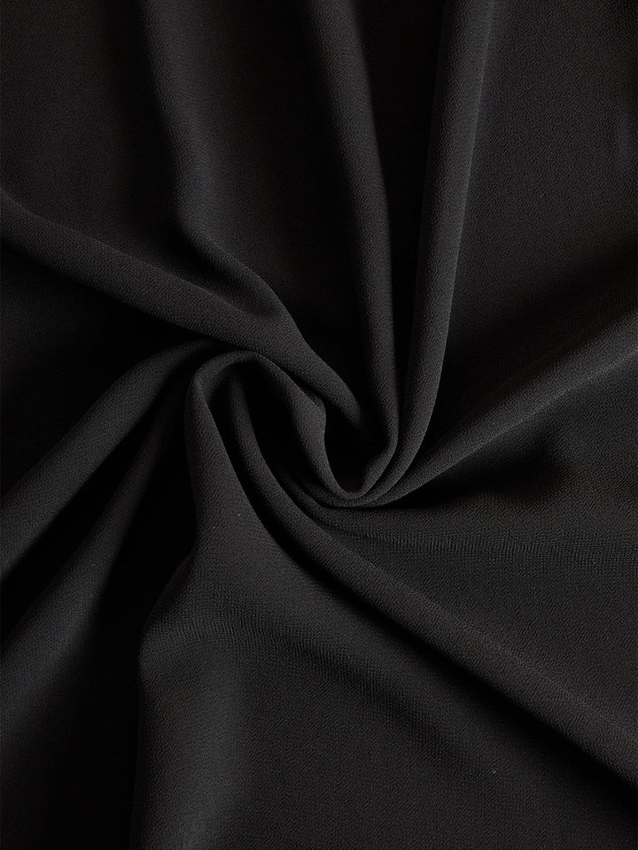 Chiffon-Set mit weiter Hose in Schwarz