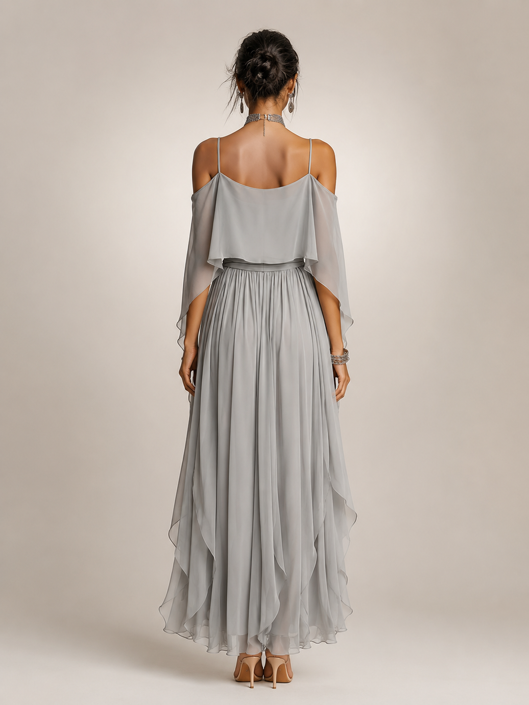 Felicitas | Elegantes Chiffon-Set mit Cold-Shoulder-Detail