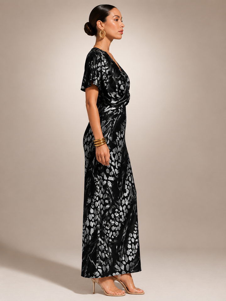 Stella | Maxikleid mit abstraktem Muster