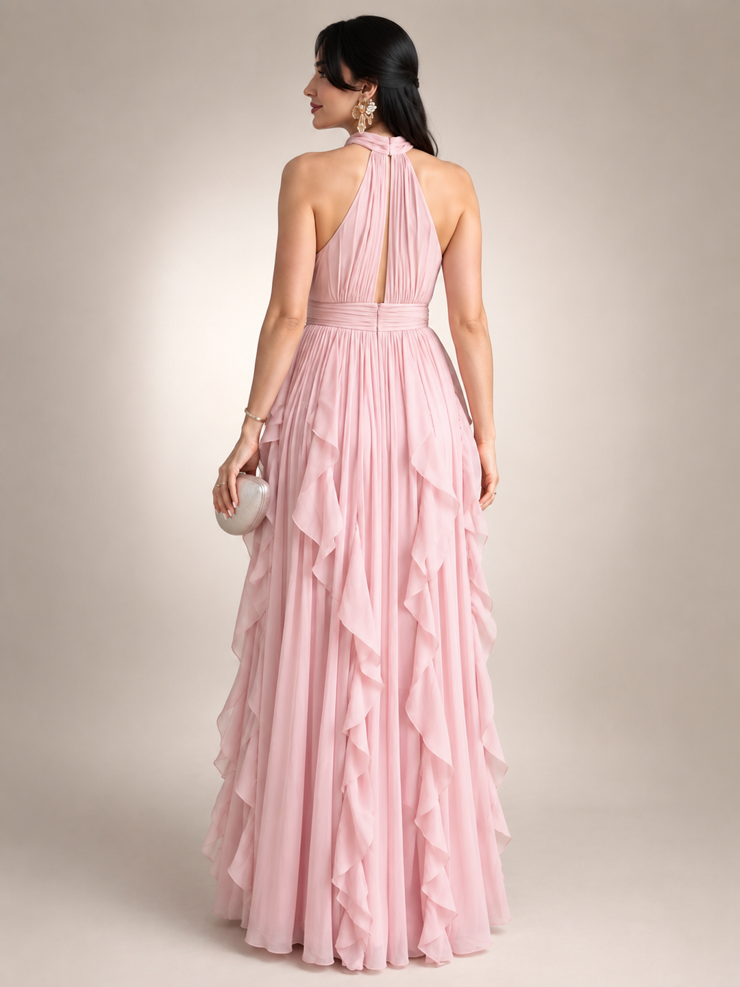 Sidonie | Halterneck Maxikleid im A-Linien-Schnitt