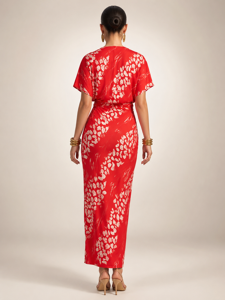 Stella | Maxikleid mit abstraktem Muster