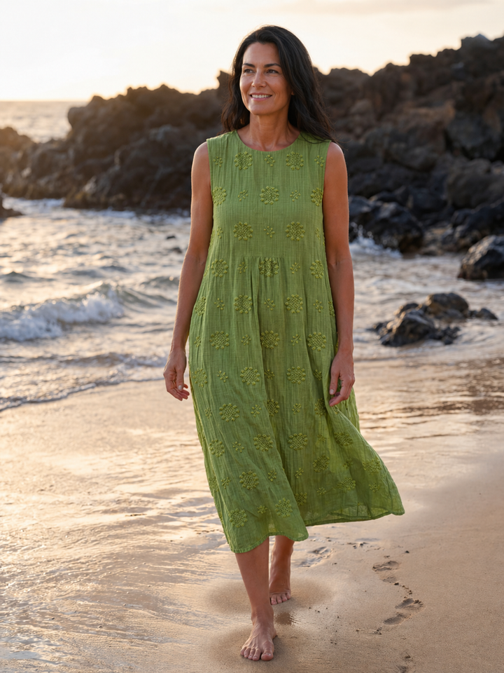 Lea | Midi-Kleid „Garden Texture“