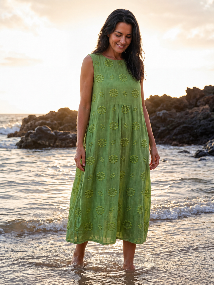 Lea | Midi-Kleid „Garden Texture“