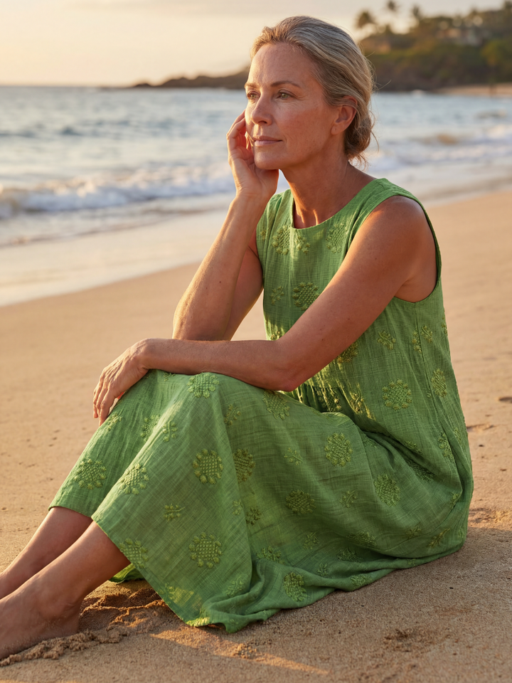 Lea | Midi-Kleid „Garden Texture“