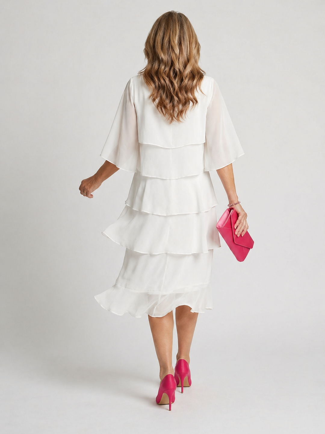 Clara | Midi-jurk met laagjeslook