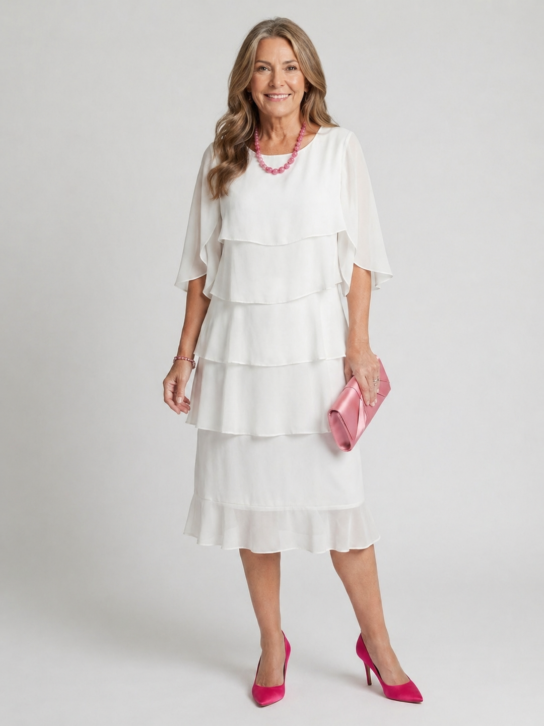 Clara | Midi-jurk met laagjeslook