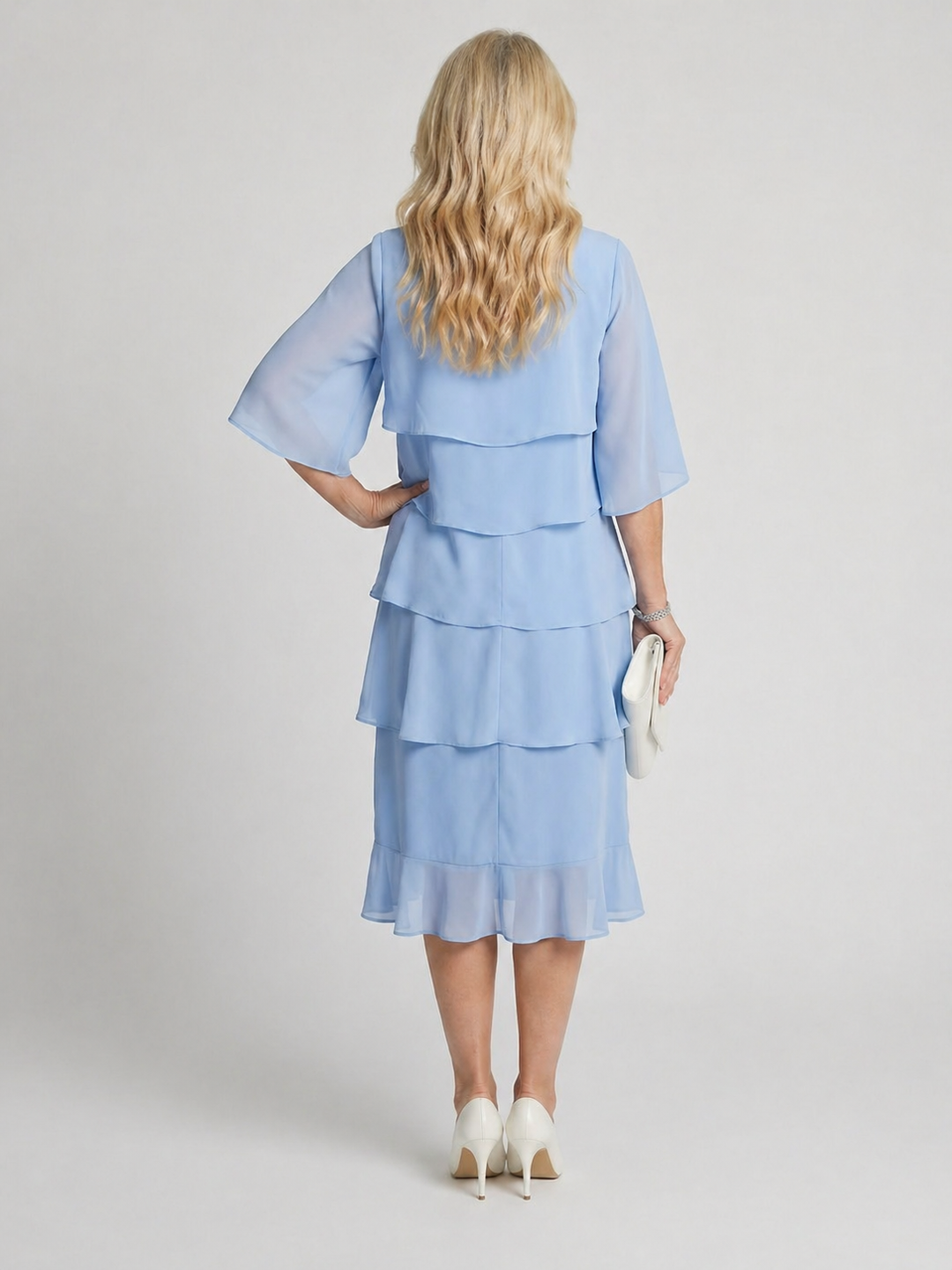 Clara | Midi-jurk met laagjeslook