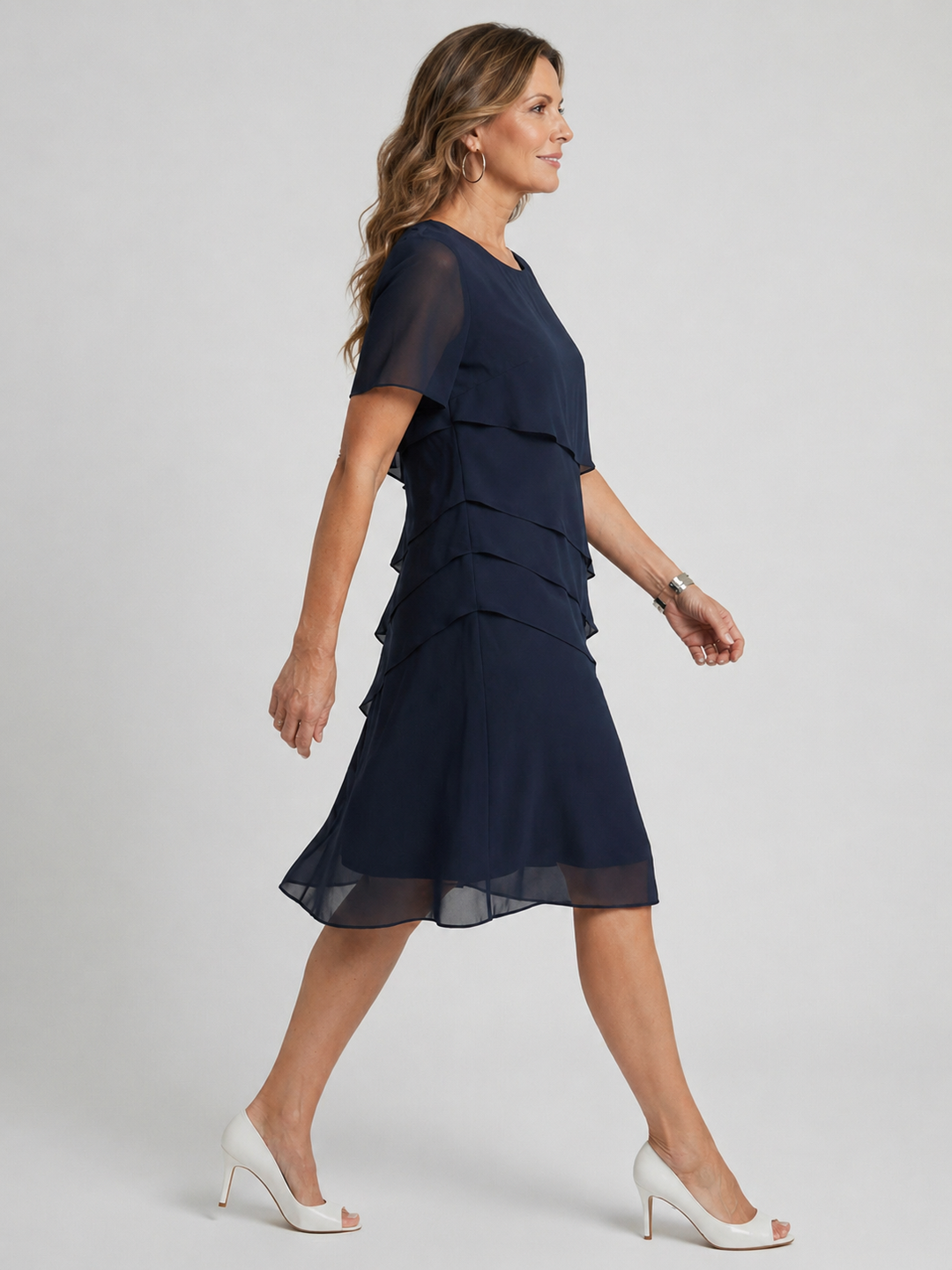 Luisa | Figurbetontes Midi-Kleid