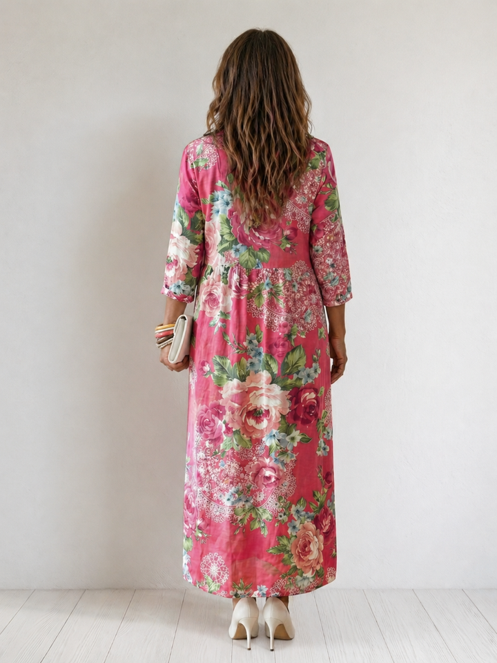 Katharina | Garden Bloom Midi-Kleid