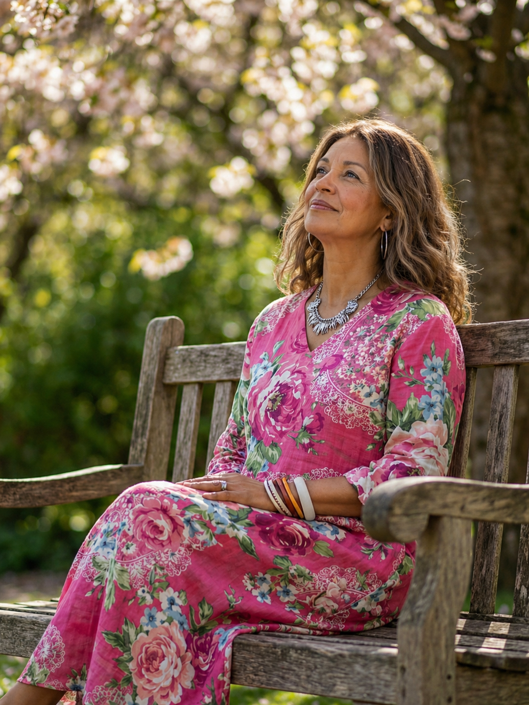 Katharina | Garden Bloom Midi-Kleid