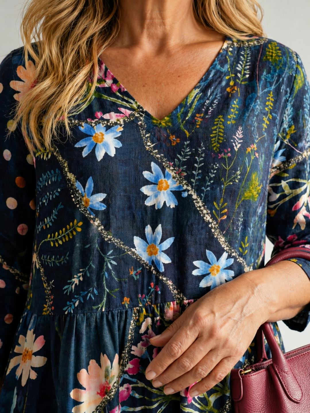 Johanna | Bloemen midi-jurk