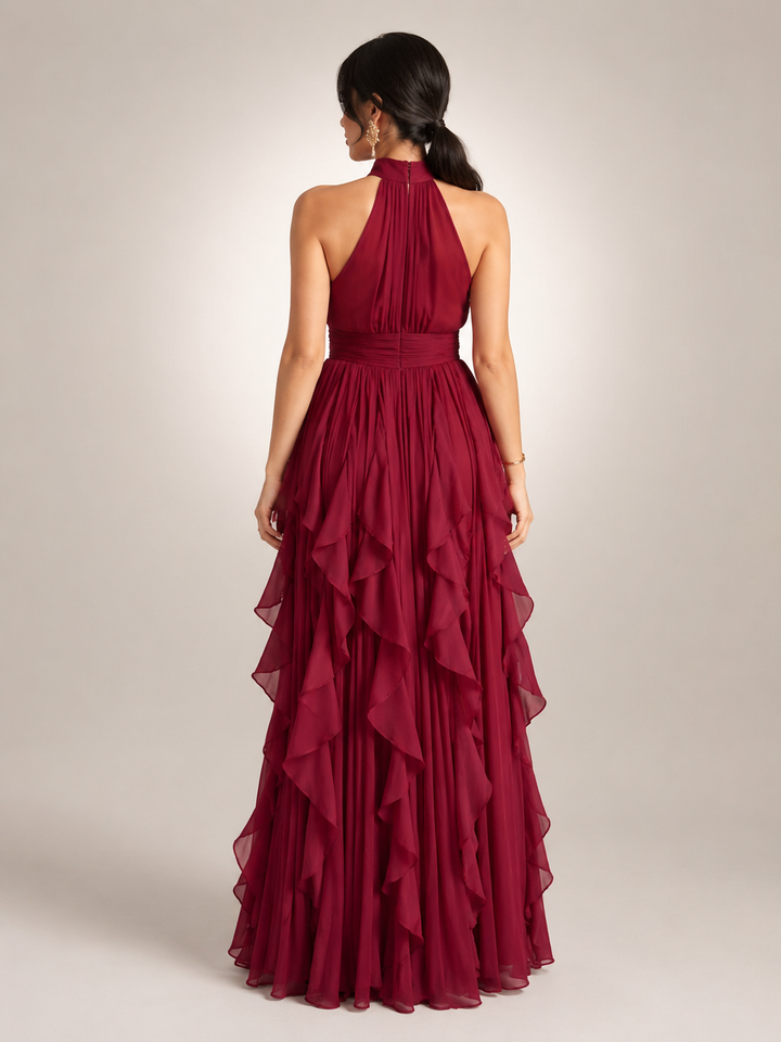 Sidonie | Halterneck Maxikleid im A-Linien-Schnitt