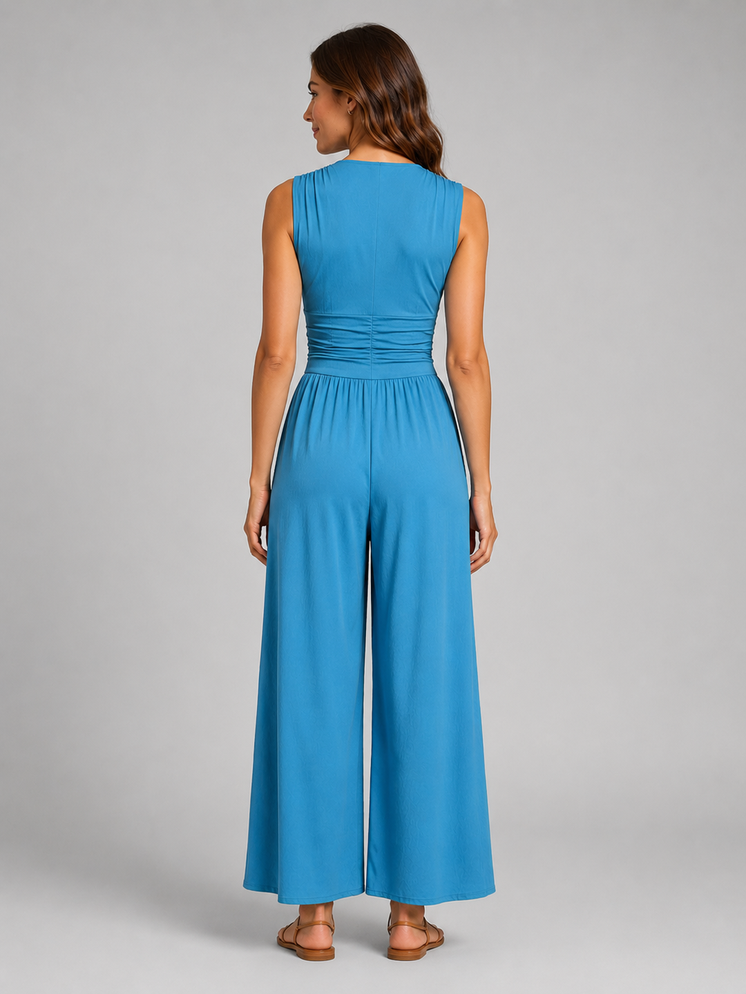 Mia | Ärmelloser Wide-Leg-Jumpsuit