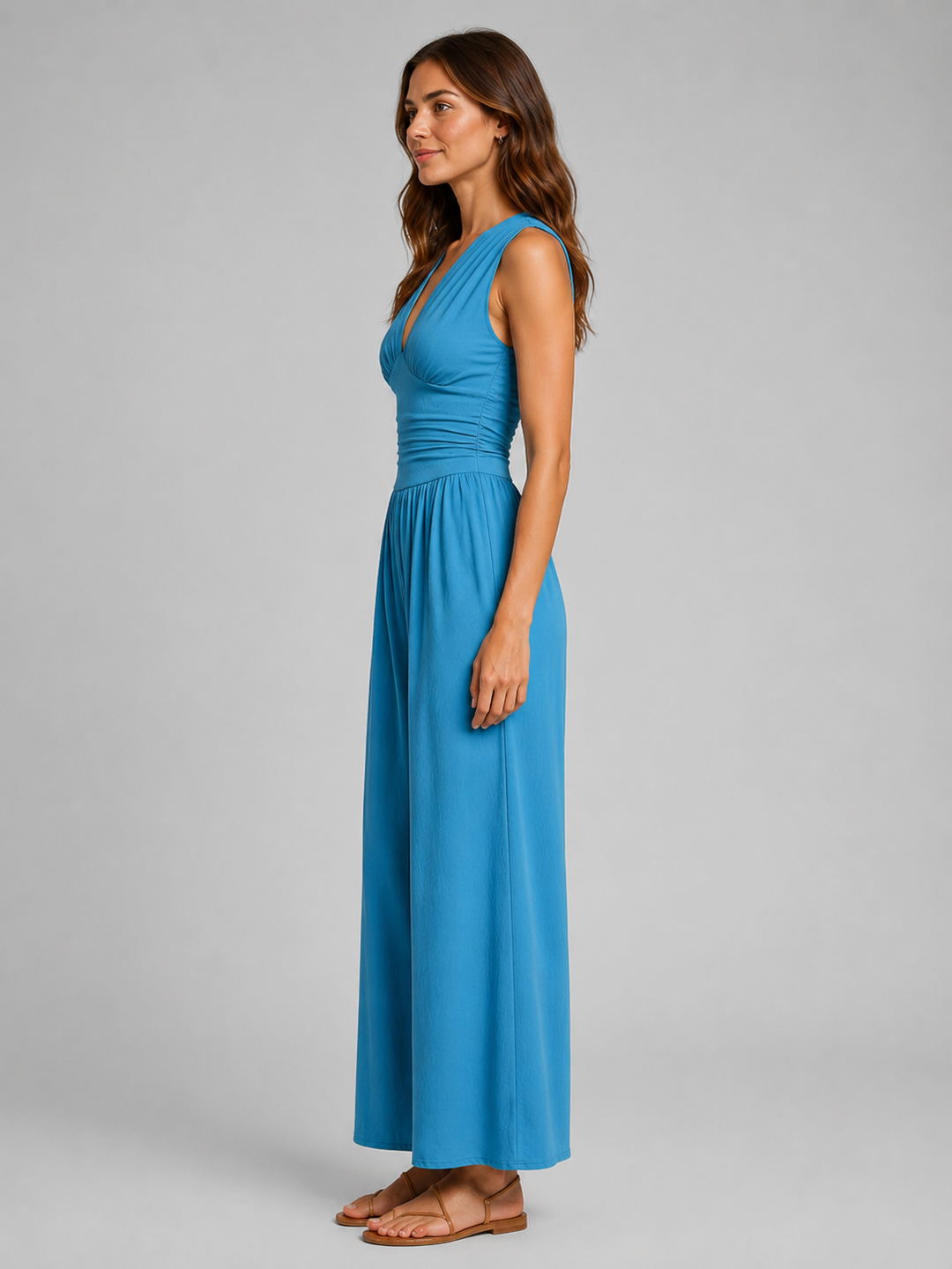 Mia | Ärmelloser Wide-Leg-Jumpsuit