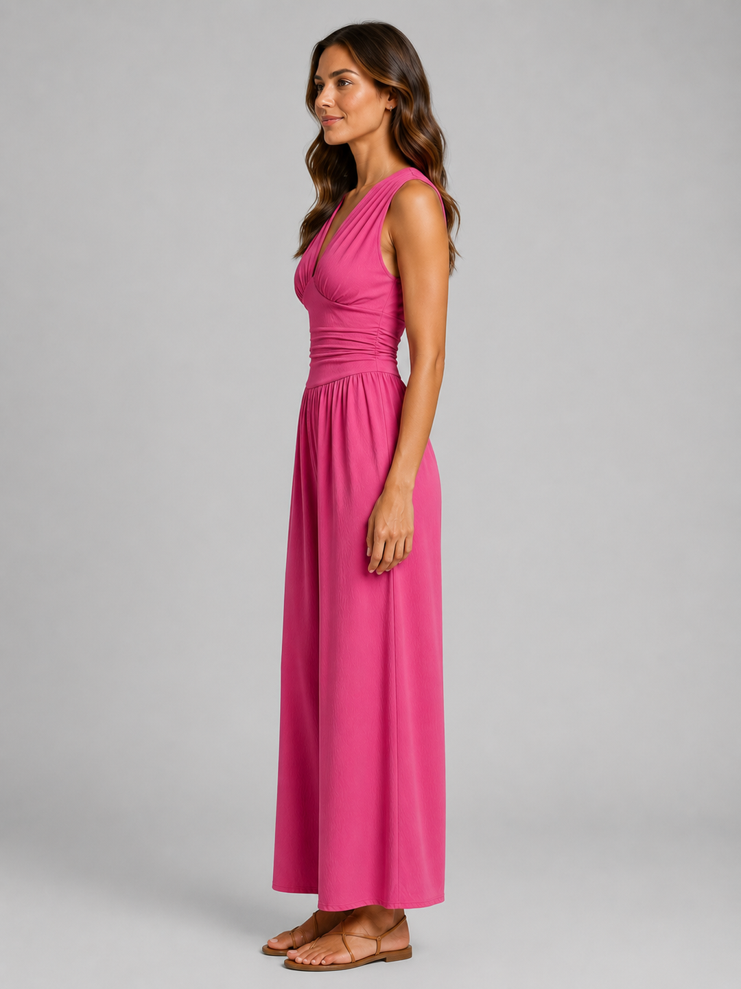 Mia | Ärmelloser Wide-Leg-Jumpsuit