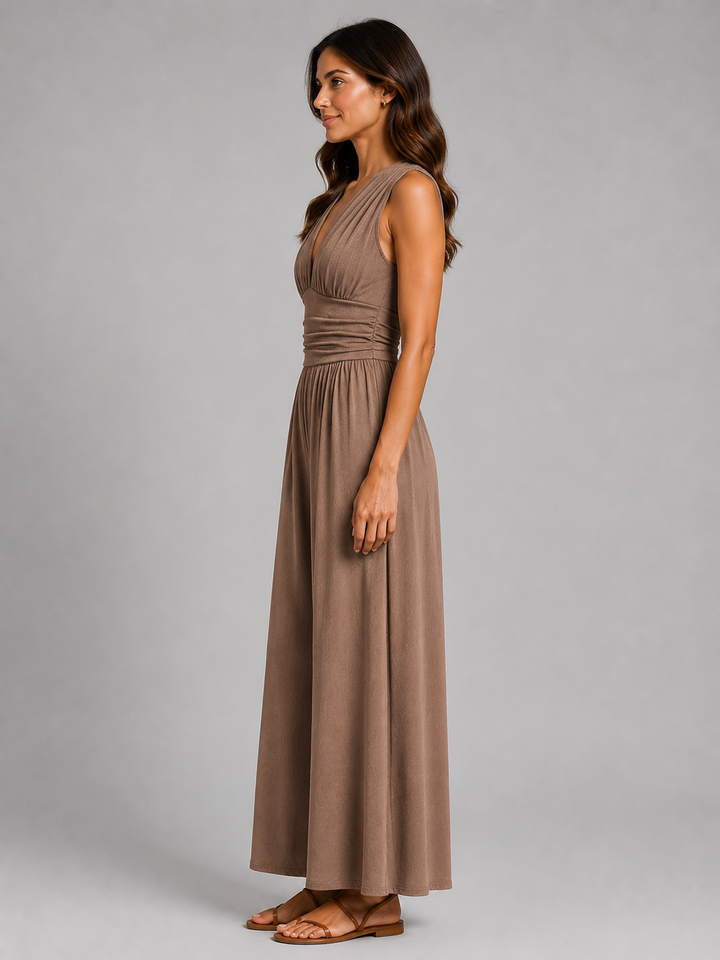Mia | Ärmelloser Wide-Leg-Jumpsuit