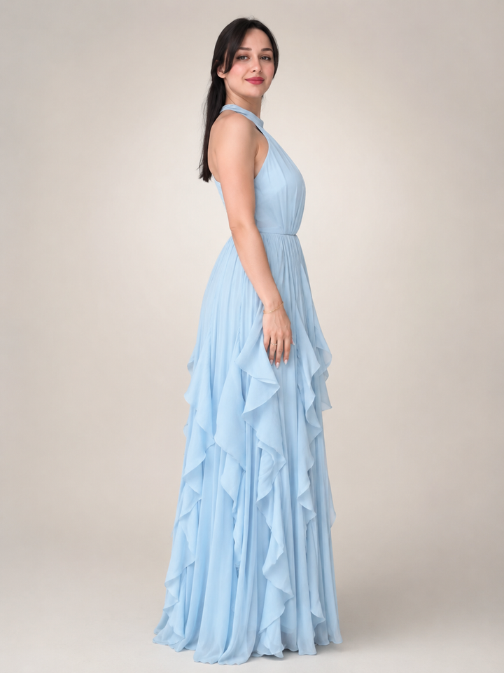 Sidonie | Halterneck Maxikleid im A-Linien-Schnitt