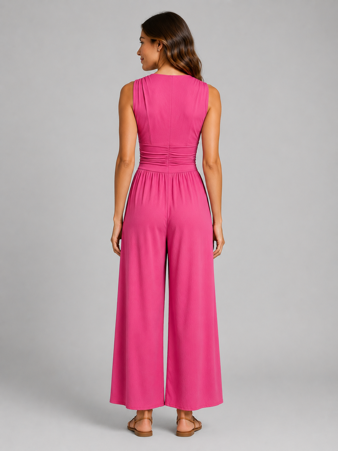 Mia | Ärmelloser Wide-Leg-Jumpsuit