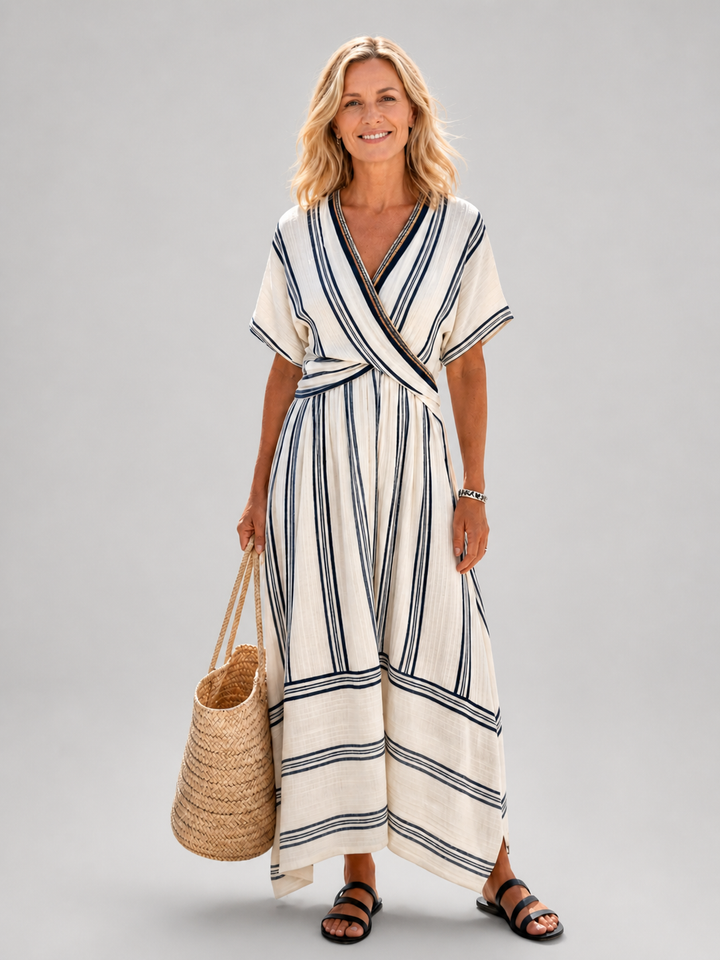 Anna | Midi-jurk met wikkel-look