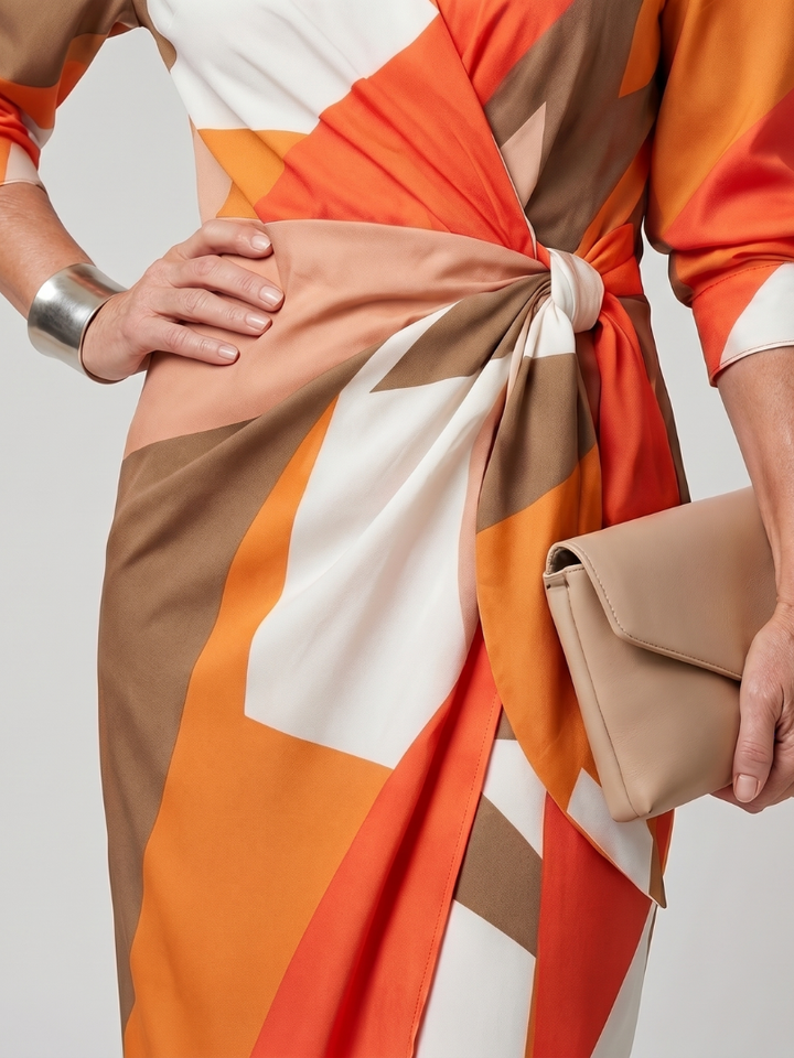Nora Langärmeliges Wickelkleid – Ansicht 07
