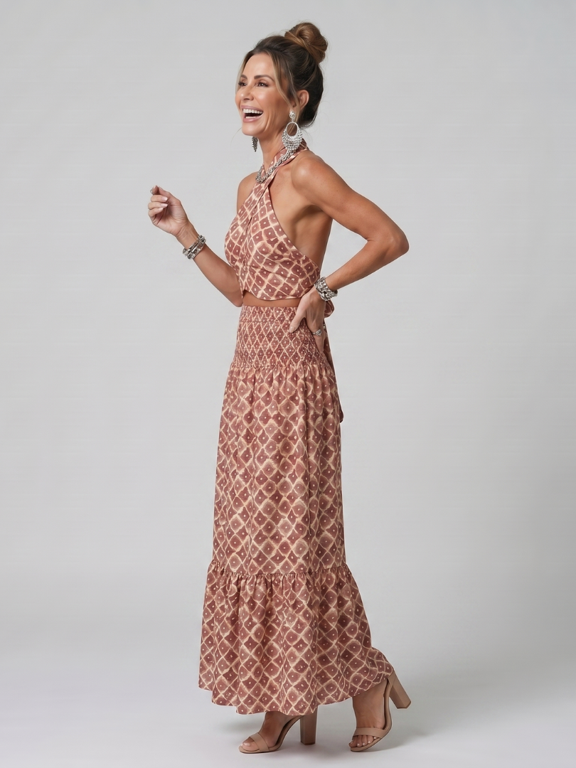 Ines Midikleid Geometrikmuster – Ansicht 02