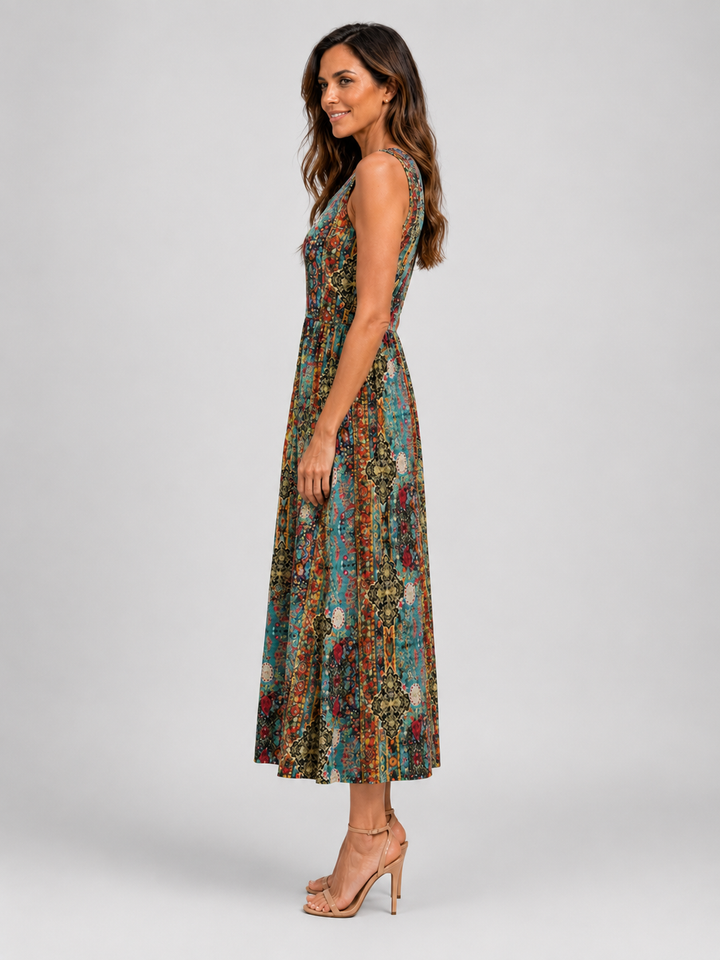 Franziska | Boho Midi-Kleid mit Neckholder
