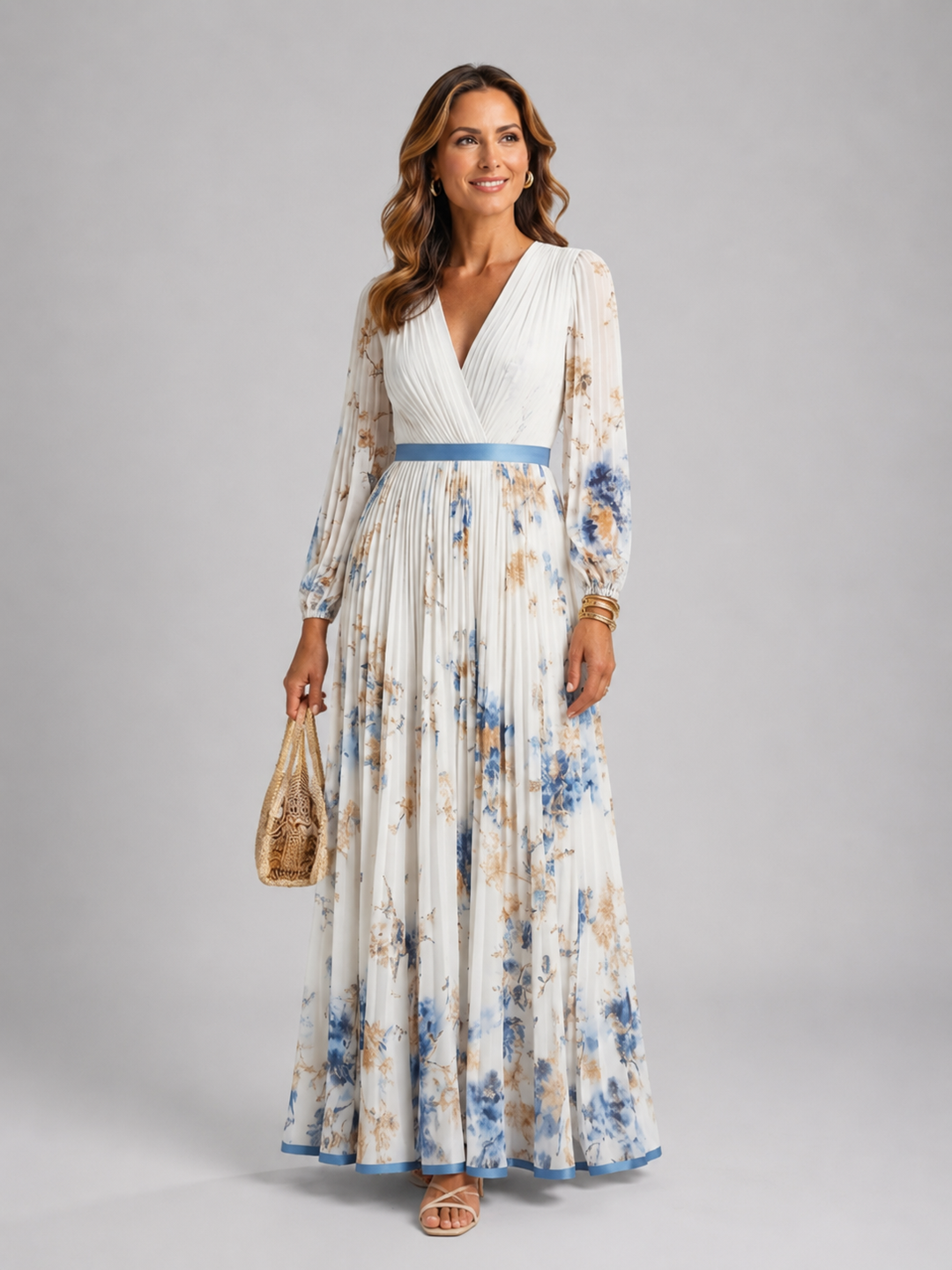 Romina | Langärmliges Maxikleid