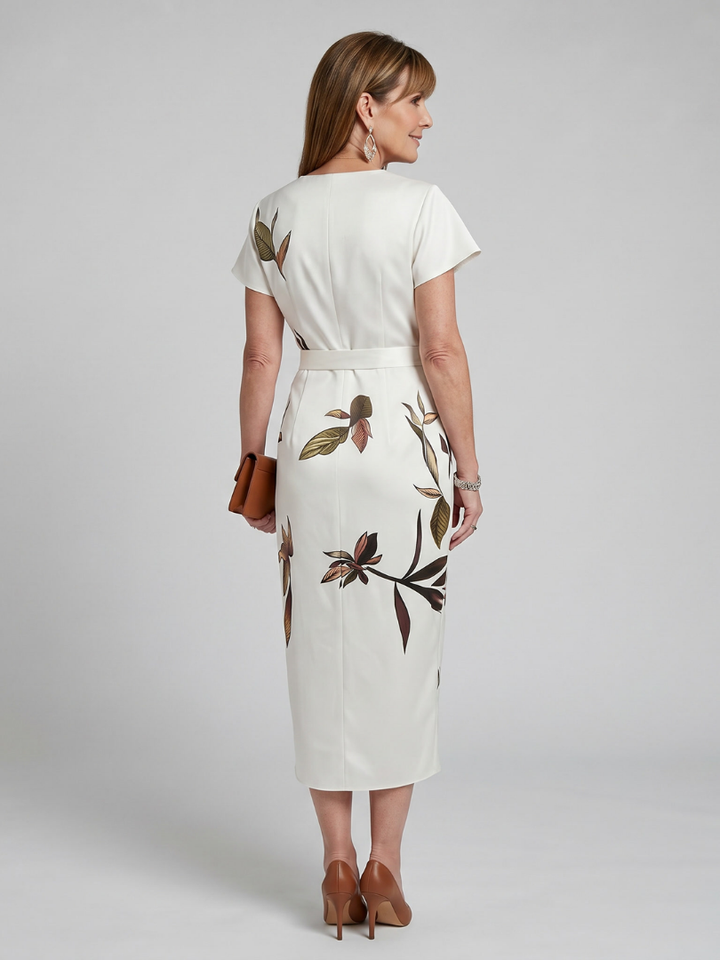 Maja Botanisches Wickelmidikleid – Ansicht 04