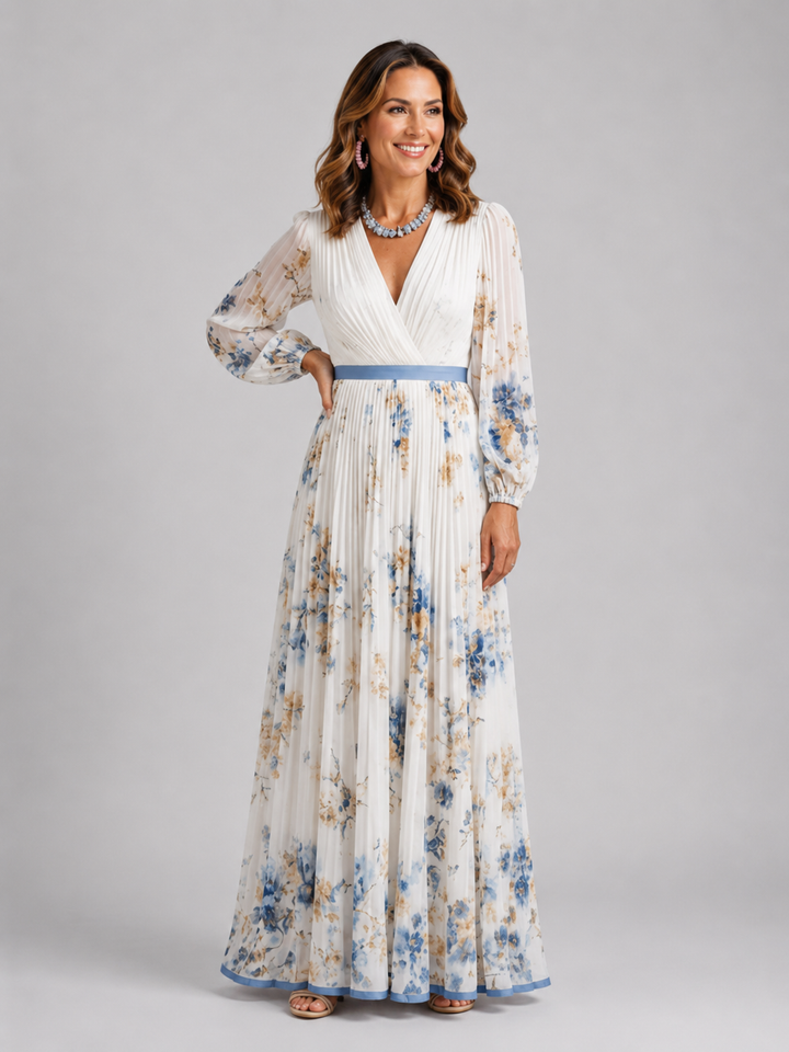 Romina | Langärmliges Maxikleid