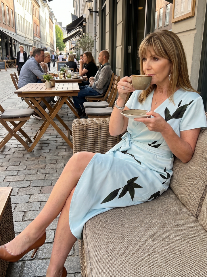 Maja Botanisches Wickelmidikleid – Ansicht 08