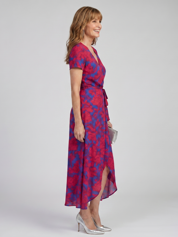 Lotte Wickelmidikleid Blumenmuster – Ansicht 02