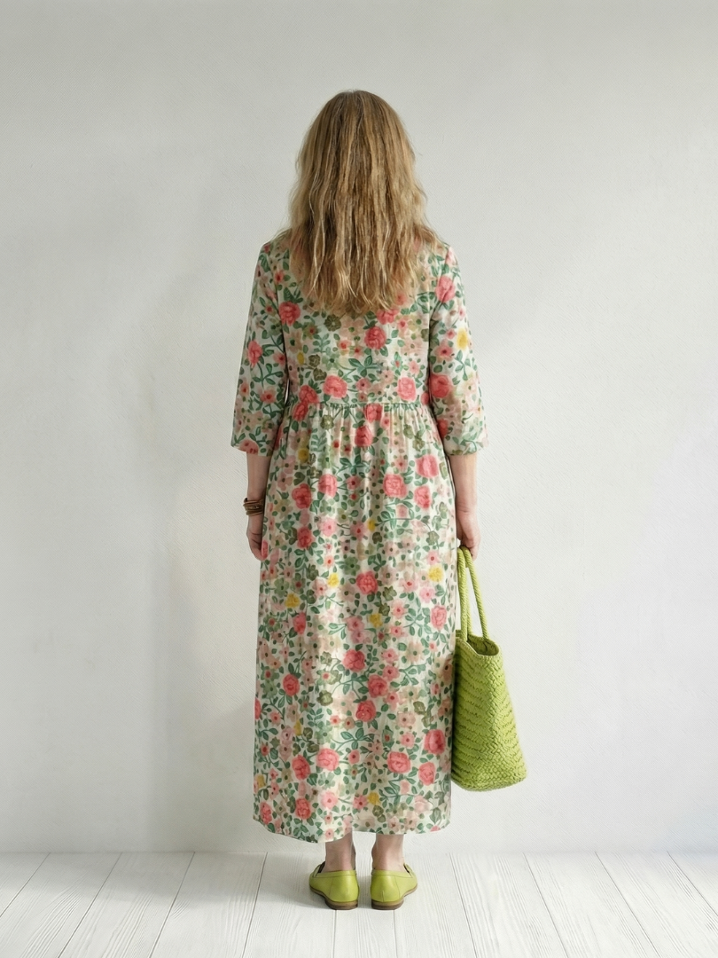 Waltraud | Midi-jurk met bloemenprint