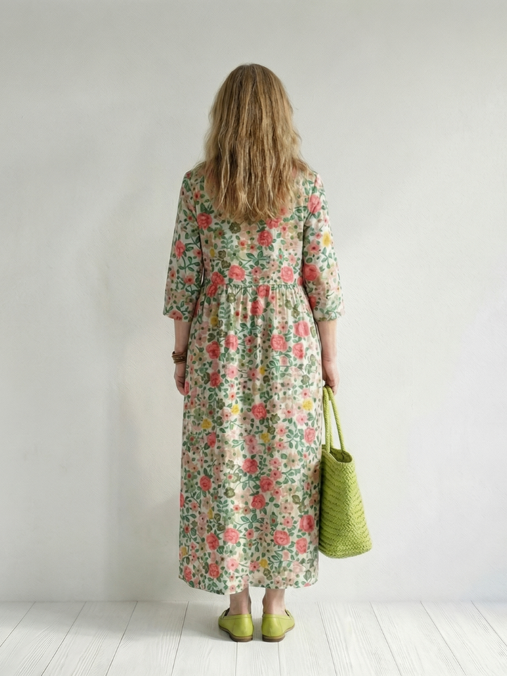 Waltraud | Midi-jurk met bloemenprint