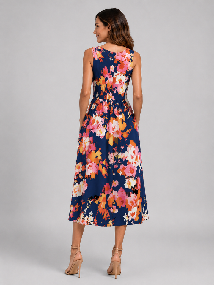 Franziska | Boho Midi-Kleid mit Neckholder