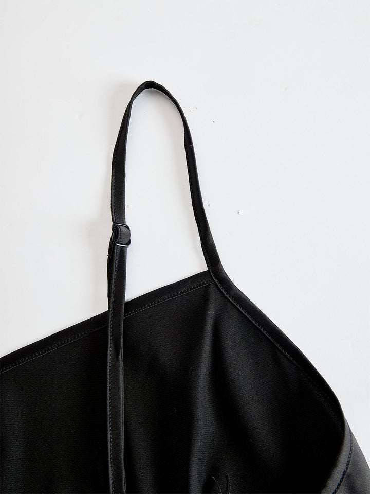 Elegantes Chiffon-Set in Schwarz