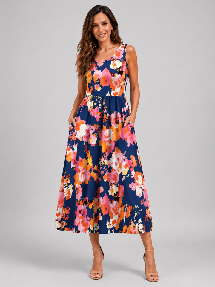 Franziska | Boho Midi-Kleid mit Neckholder
