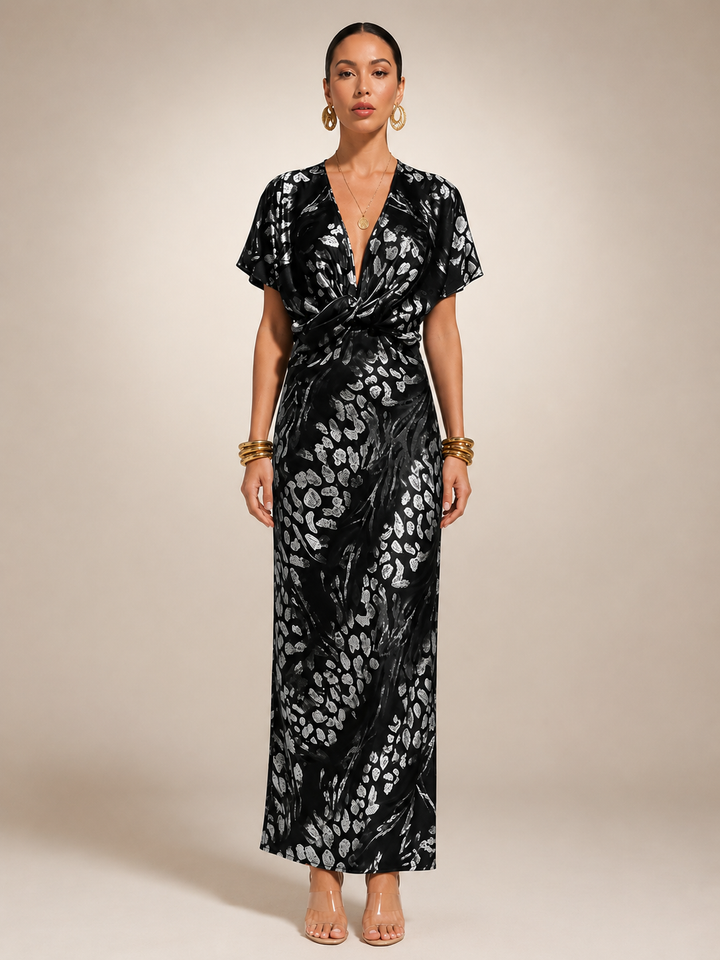 Stella | Maxikleid mit abstraktem Muster
