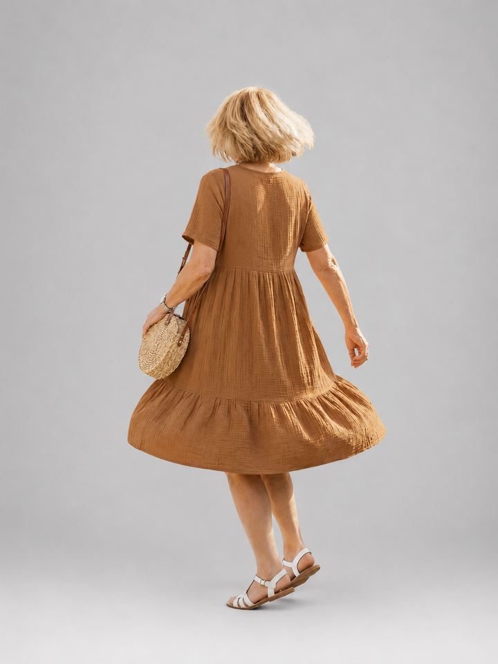 Delphinia | Geweven midi-jurk