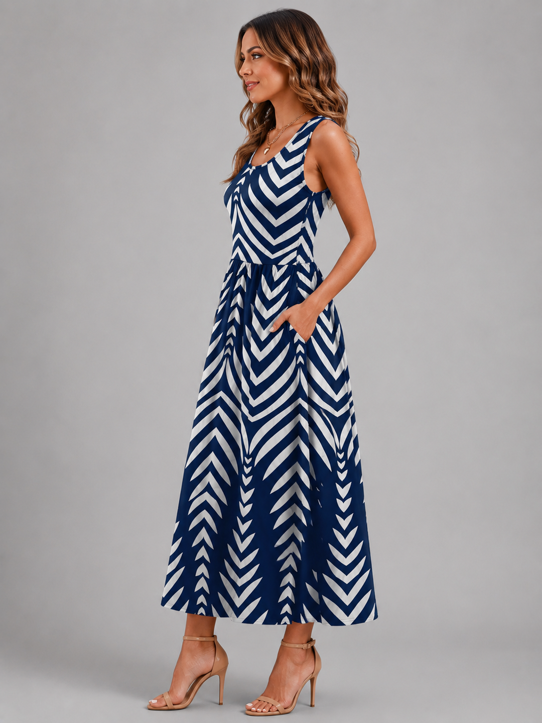Franziska | Boho Midi-Kleid mit Neckholder